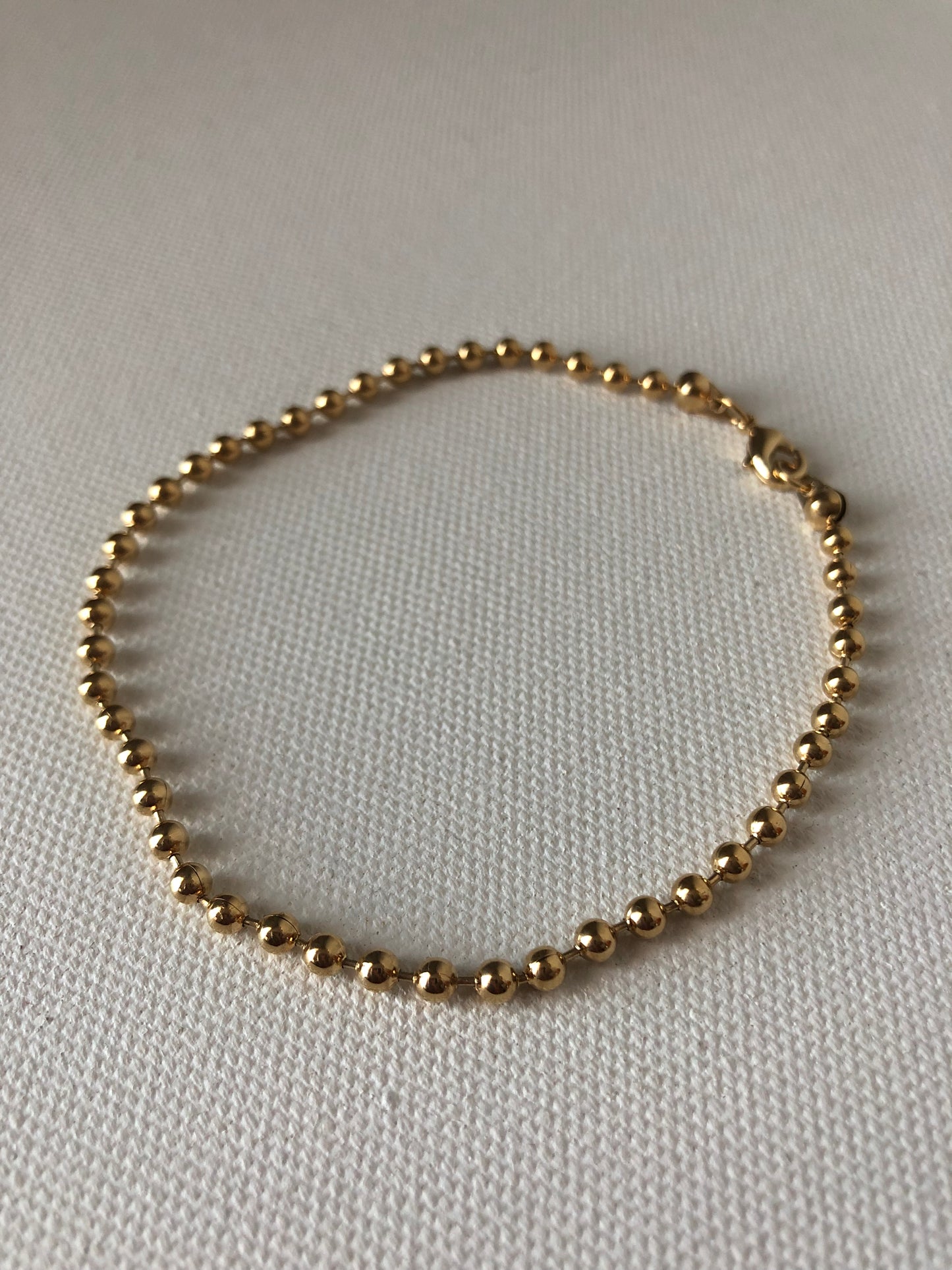 Anklet ~ Gold Ball Chain