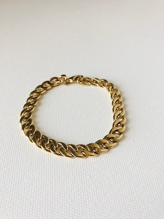 Bracelet ~ Gold Flat Cuban