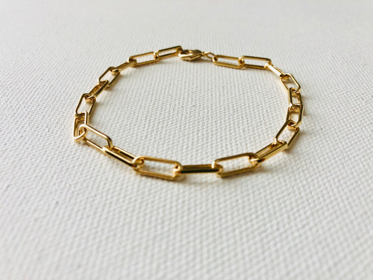 Bracelet ~ Small Gold Paperclip Bracelet