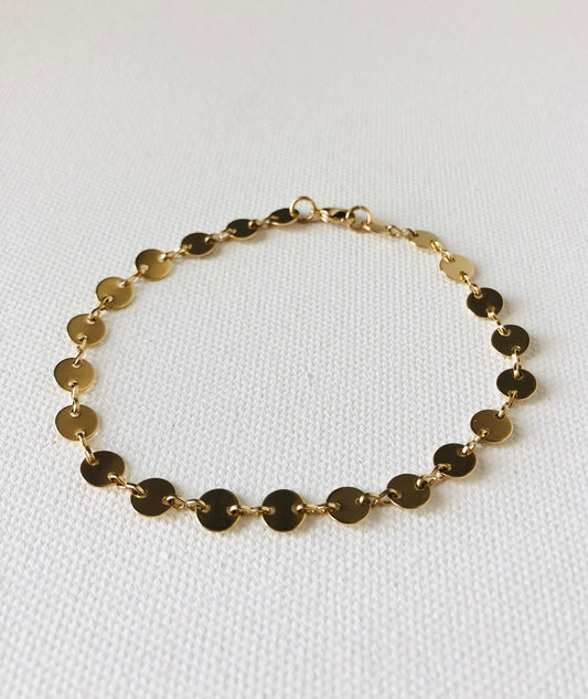 Bracelet ~ Gold Disc