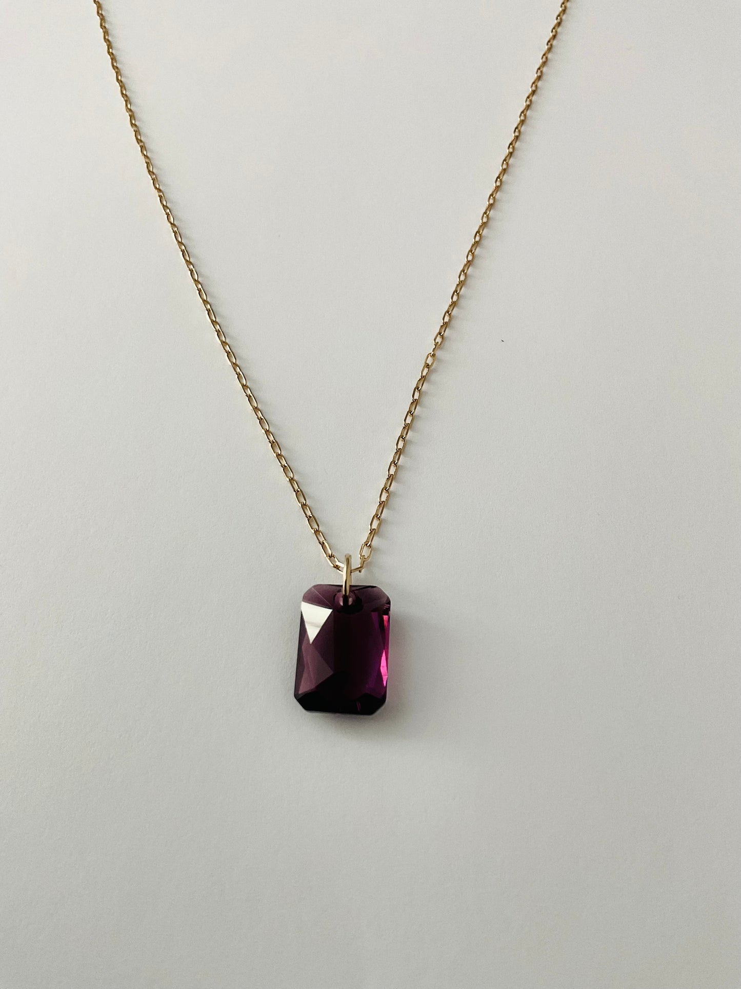 Crystals ~ 16” Amethyst Pendant Necklace