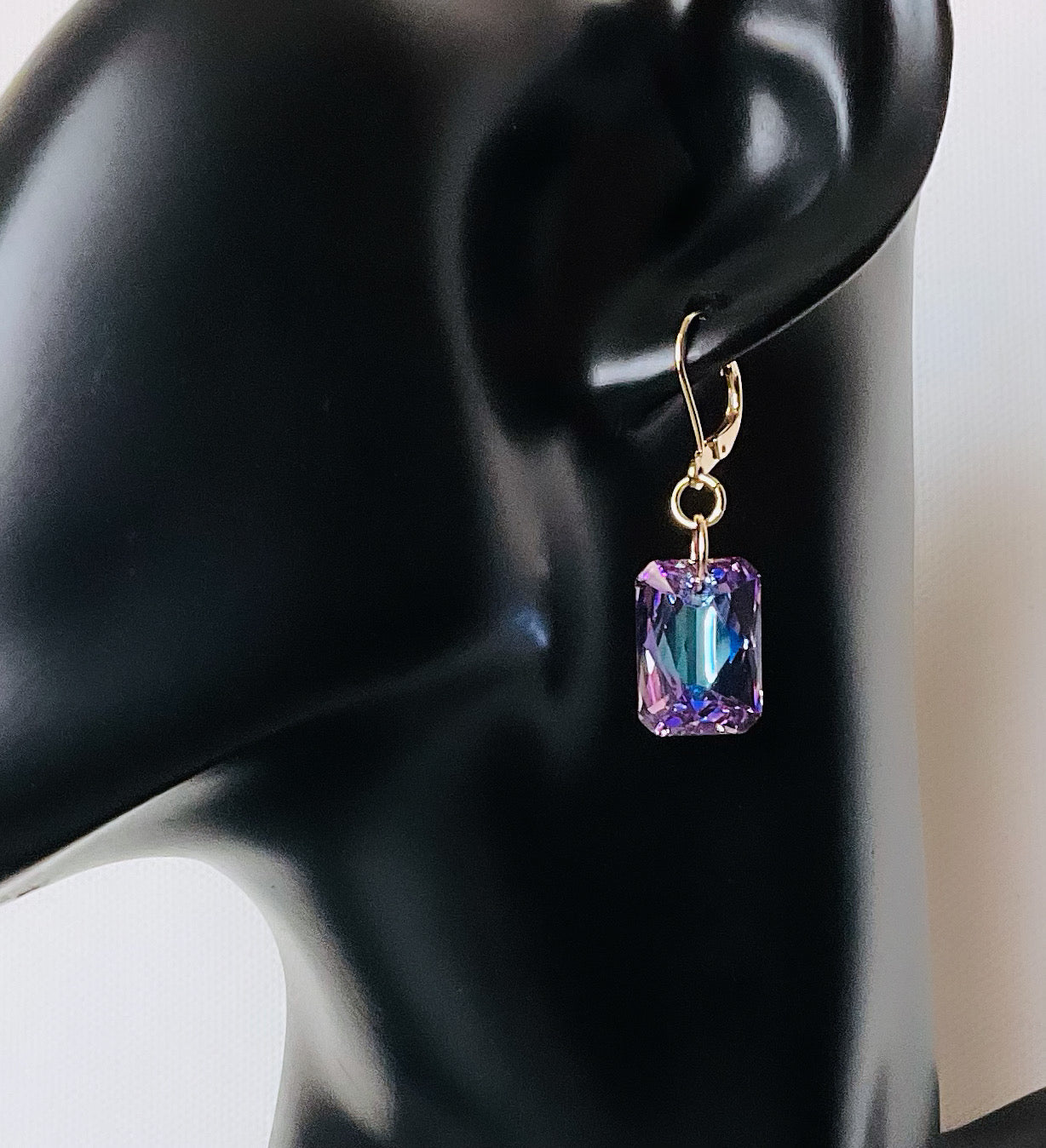 Earrings ~ Emerald- cut Crystal Earrings