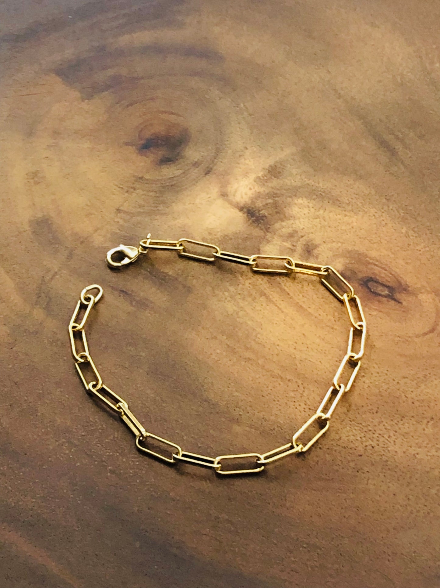 Bracelet ~ Small Gold Paperclip Bracelet